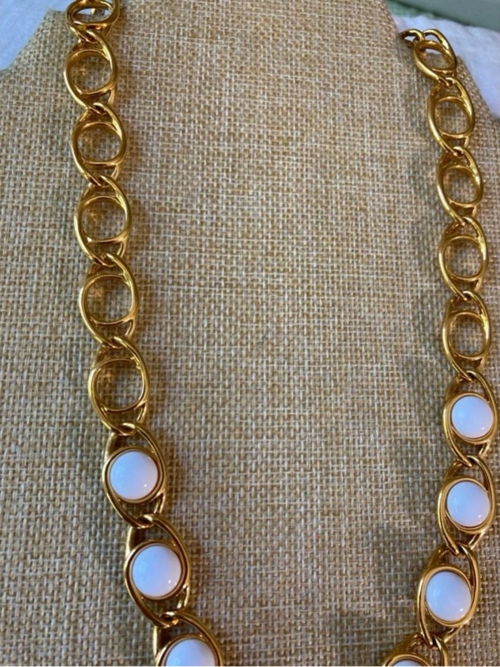 Vintage Napier Faux Pearl Gold-Tone Necklace - Picture 5 of 6